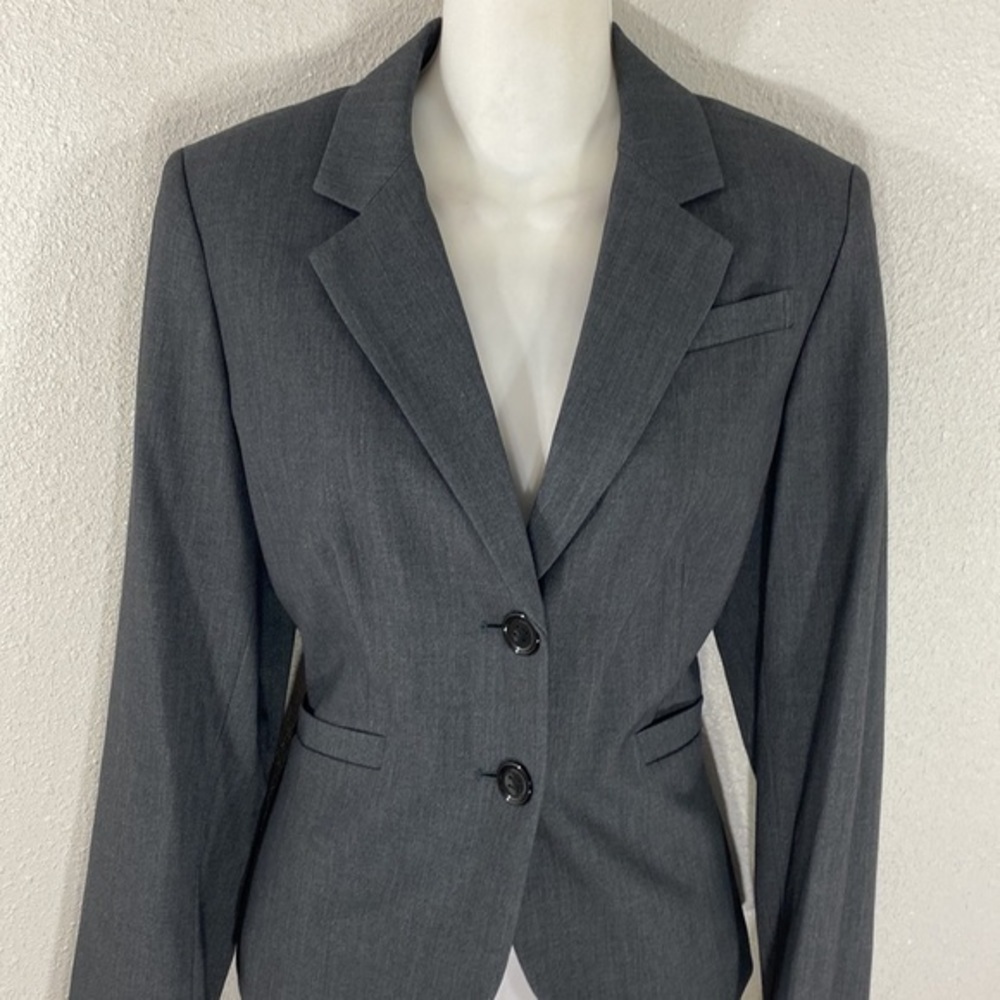 Calvin Klein Gray Two Button Front Stretch Blazer… - image 2